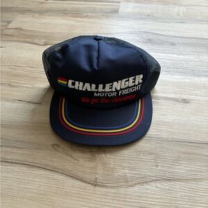 Vintage 80s/90s Challenger Motor Freight SnapBack Mesh Trucker Hat